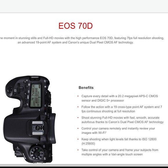 Canon EOS 70D DSLR Camera Body + Accessories - Picture 17 of 17